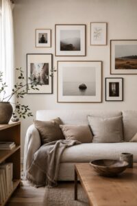 wanddeko-selber-machen-bilderwand-wohnzimmer