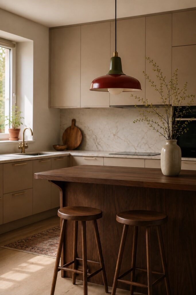 moderne-kueche-stil-scandi-retro-pendelleuchte